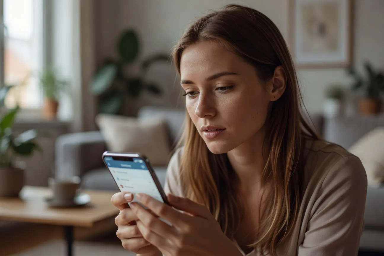 Personne qui utilisé une appli de rencontre sur smartphone