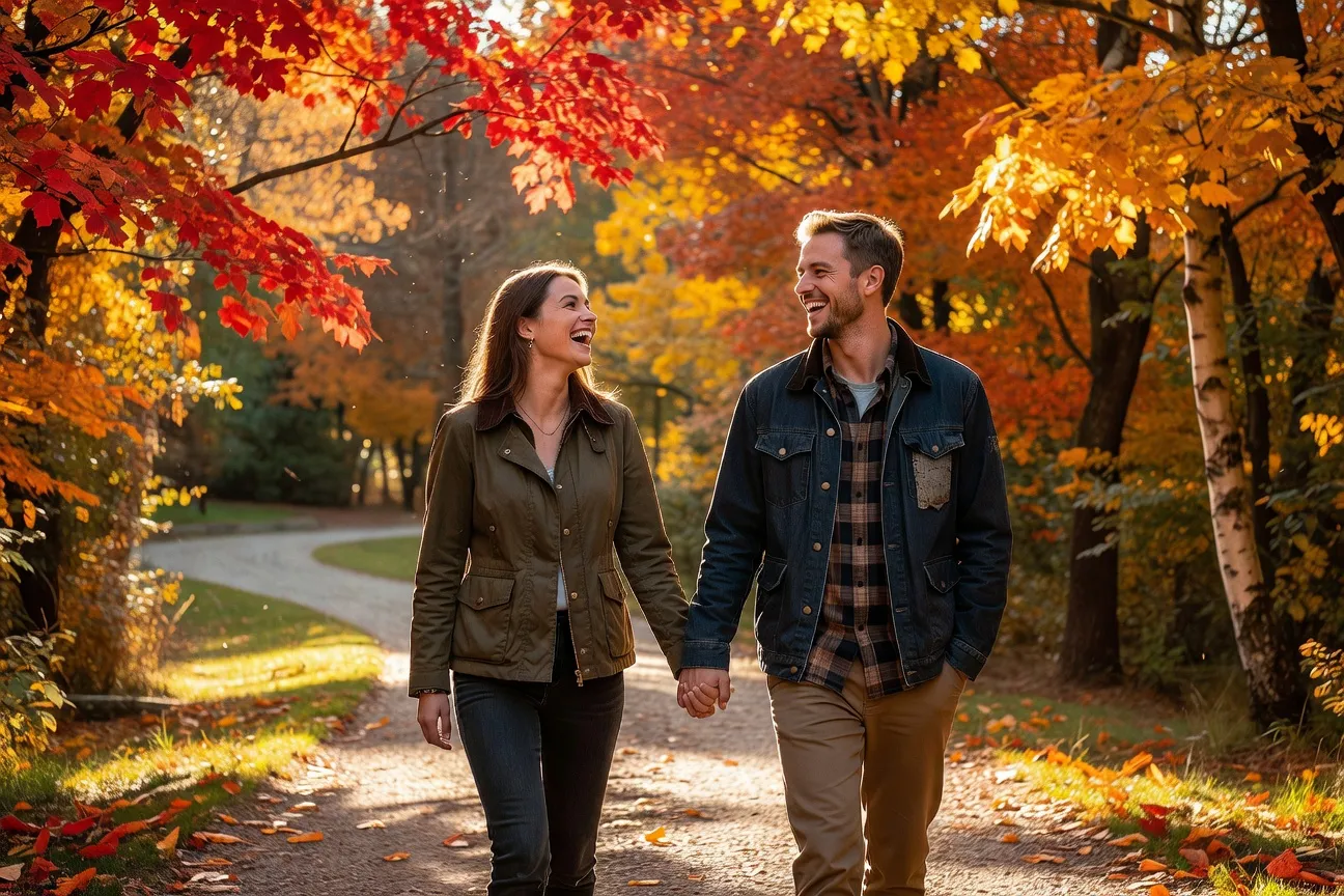 Couple complice partageant un moment de tendresse